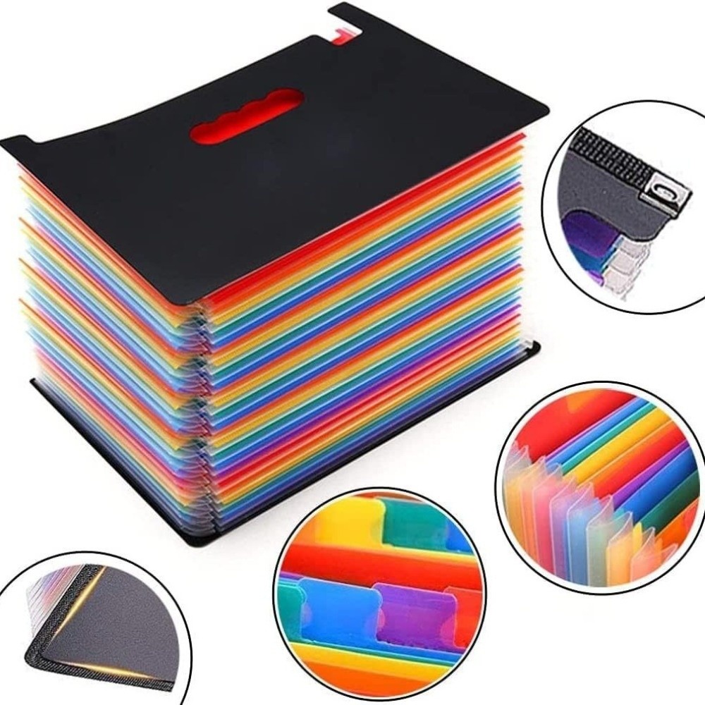 Expandable Accordion File Folder 13 Pockets - 휴대용 13/25 포켓 확장 파일 박스