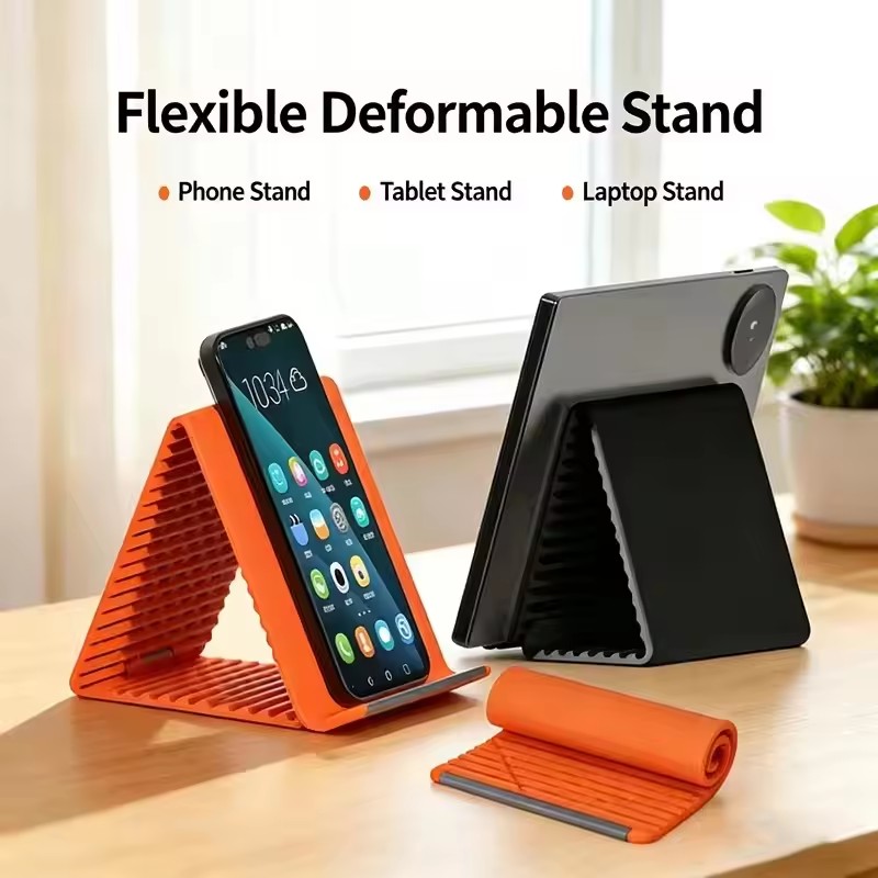 Desk Accessories - 휴대용 실리콘 폰/태블릿/노트북 거치대, 창의적인 접이식