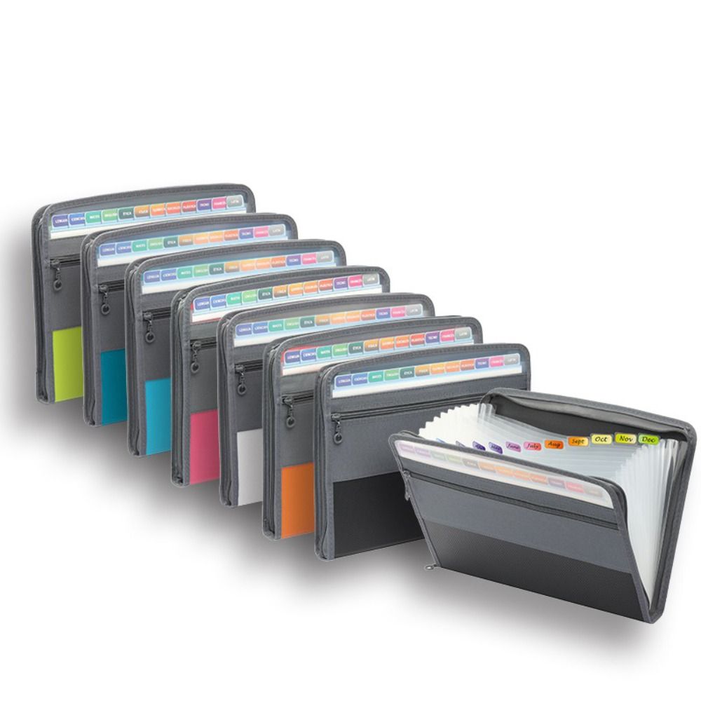 Expandable Accordion File Folder 13 Pockets - PVC 확장 파일 정리함 A4 사이즈
