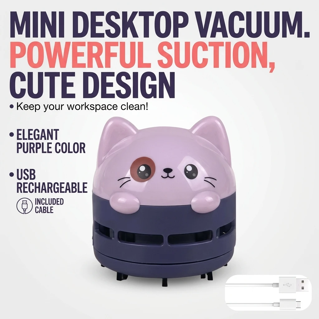 Mini Desktop Vacuum Cleaner For Eraser Dust - 미니 무선 USB 충전식 데스크탑 진공