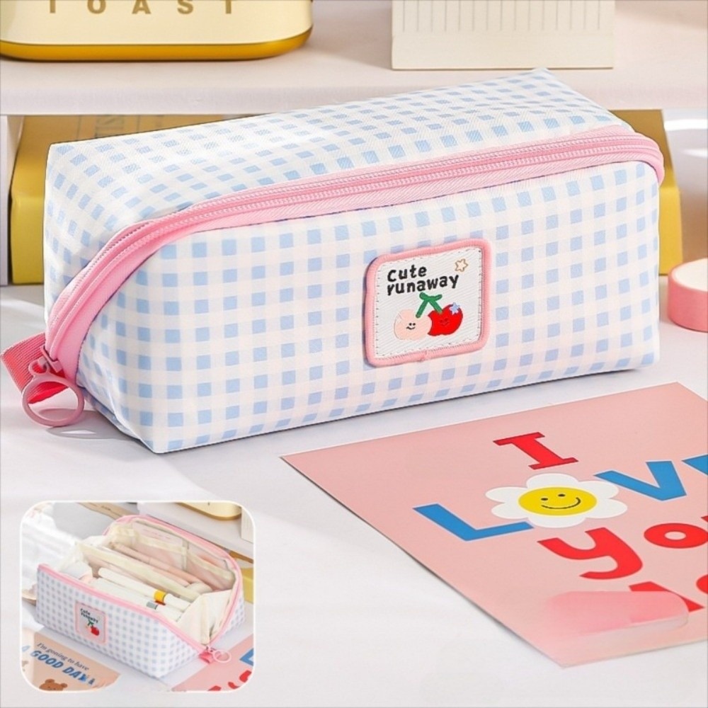 Aesthetic Large Pencil Case Pouch - 한국 스타일 프리즘 필통 대용량 미적