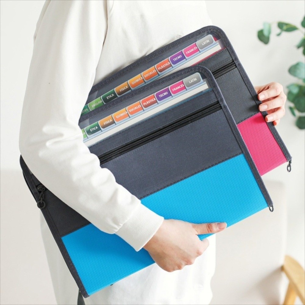 Expandable Accordion File Folder 13 Pockets - 13포켓 확장 파일 폴더 A4 전면