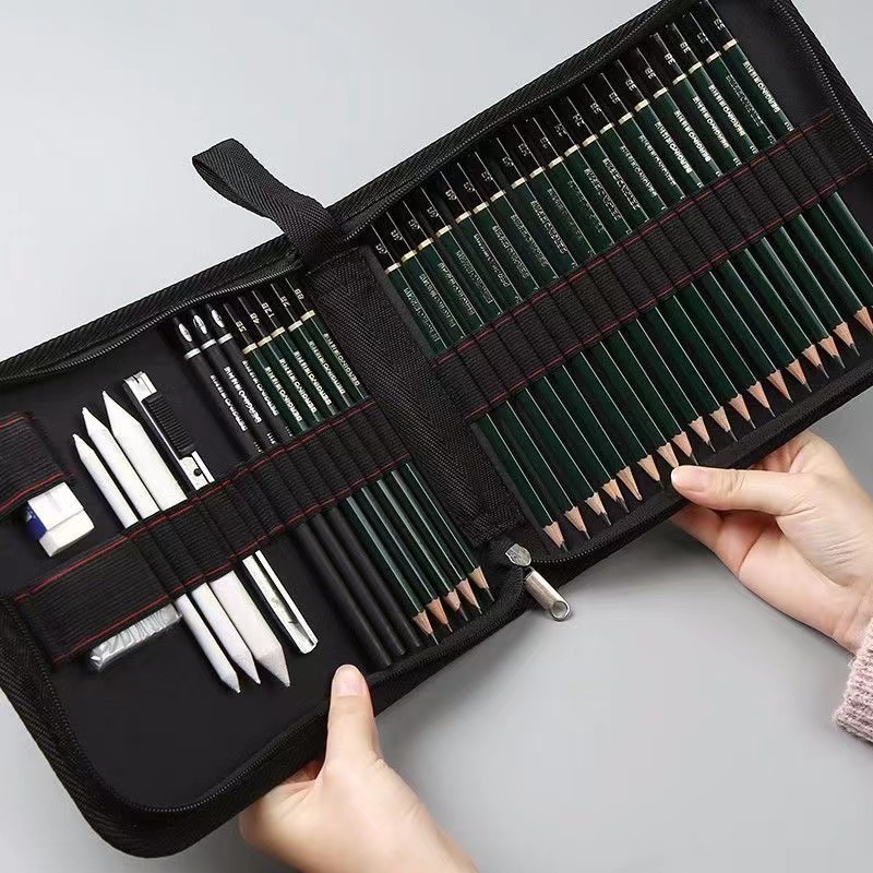 Aesthetic Large Pencil Case Pouch - 대용량 연필 케이스, 학교 용품, 미적