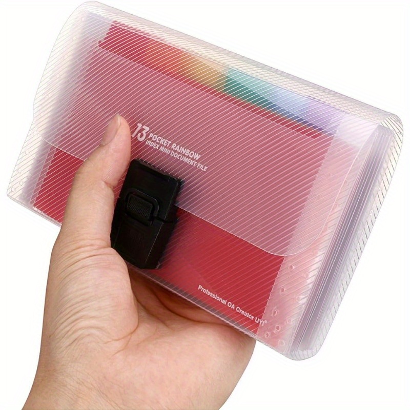 A6 확장 파일 정리함 13포켓, 버튼 잠금식 아코디언 - Expandable Accordion File Folder 13 Pockets 리뷰 및 가격