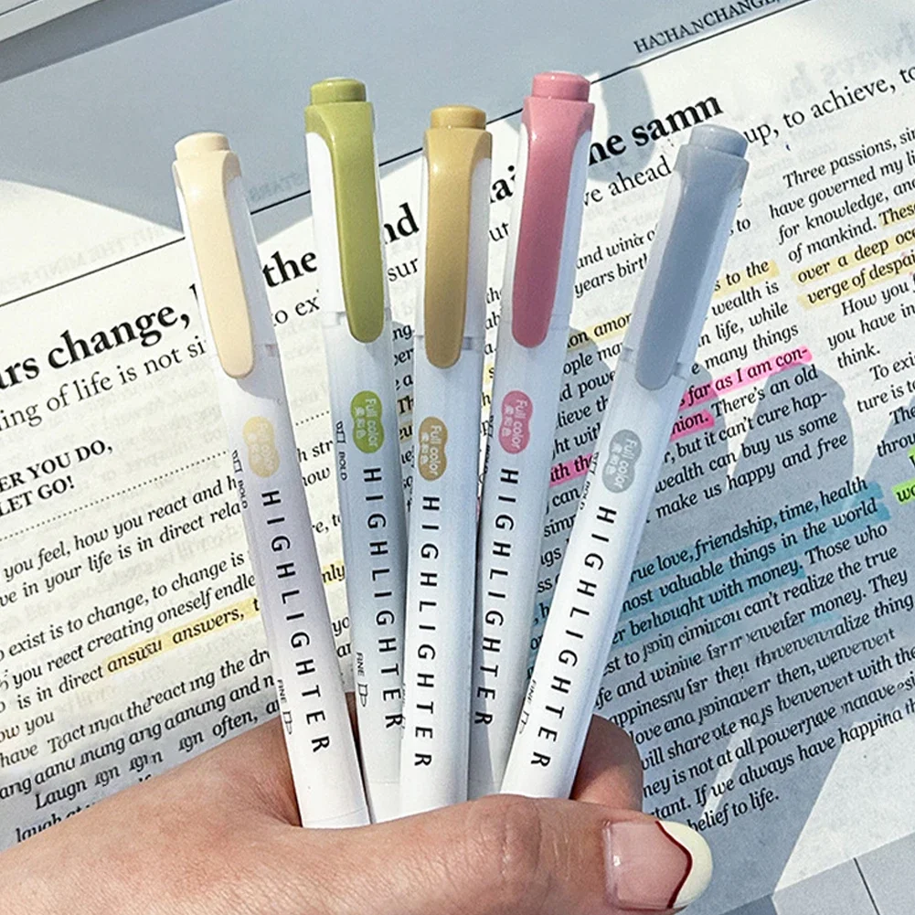 5pcs 파스텔 형광펜 색상 듀얼 팁 형광 후크 펜 컬 - Pastel Highlighter Set Double Ended 리뷰 및 가격
