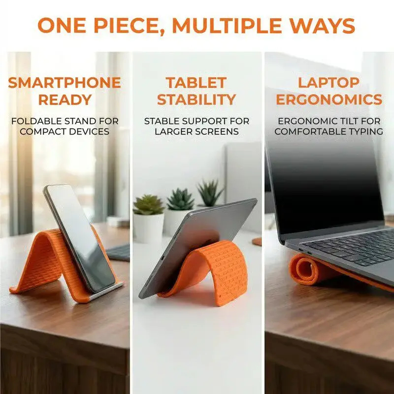 실리콘 접이식 휴대폰 스탠드 태블릿 노트북 DIY 디스 - Desk Accessories 리뷰 및 가격