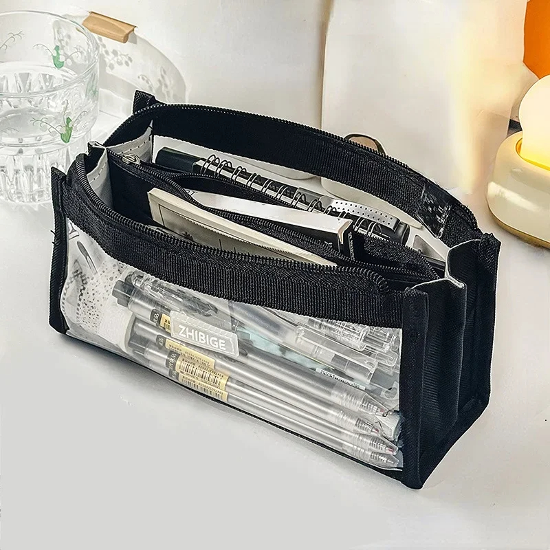 6 레이어 대용량 연필 가방 미적 펜 편지지 용품 학교 - Aesthetic Large Pencil Case Pouch 리뷰 및 가격