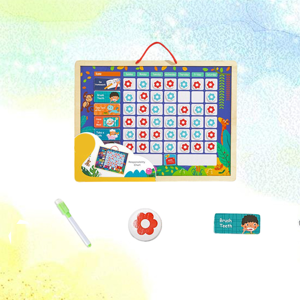 어린이용 자석 책임감 차트, 나무 재질의 행동 관찰 보 - Kids Magnetic Reward Chart Board 리뷰 및 가격