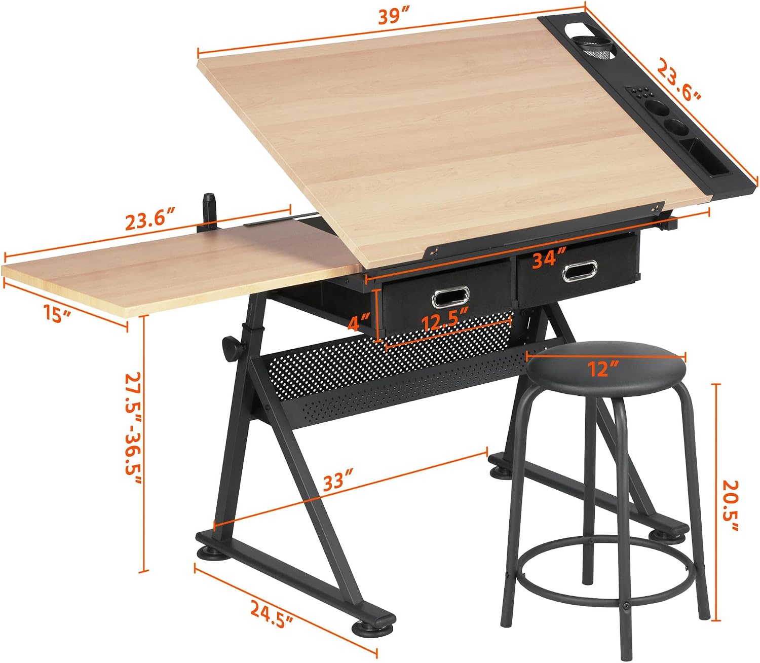 조절 가능한 드래프팅 테이블 아트 데스크와 어울리는 스 - Office Furniture 리뷰 및 가격