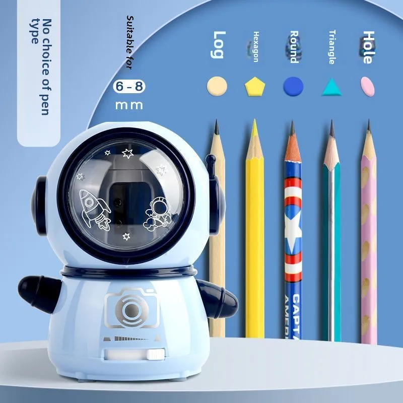 자동 전기 연필 깎이, 카와이 문구, 우주 비행사 모양 - Electric Pencil Sharpener Usb 리뷰 및 가격