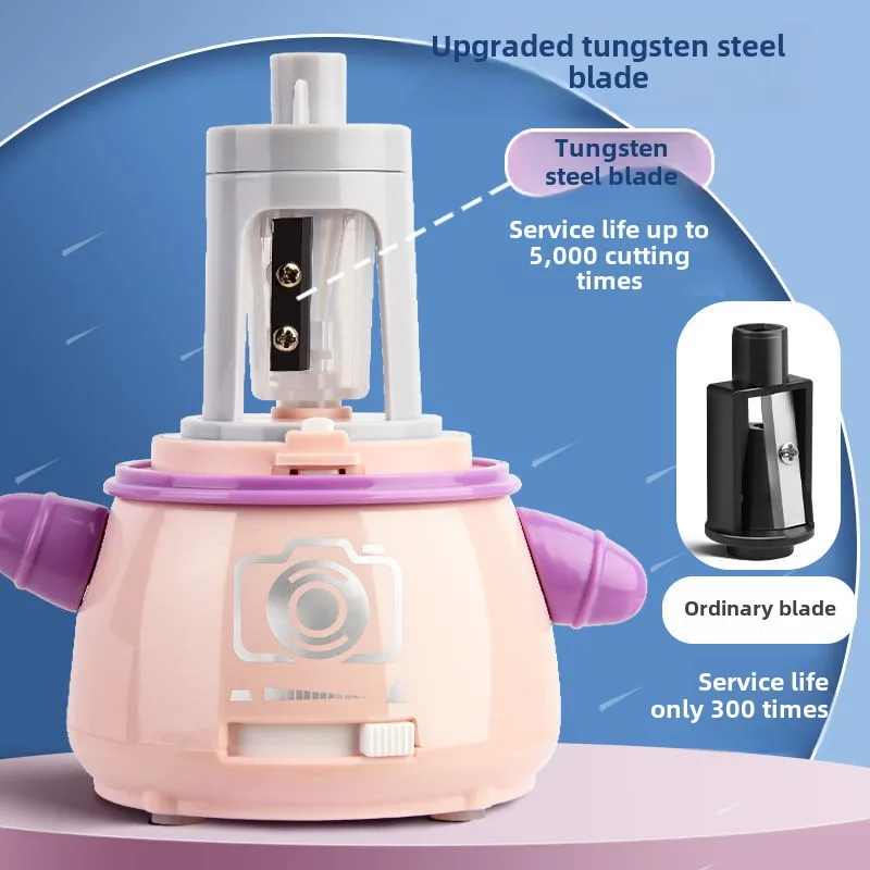 자동 전기 연필 깎이, 카와이 문구, 우주 비행사 모양 - Electric Pencil Sharpener Usb 리뷰 및 가격