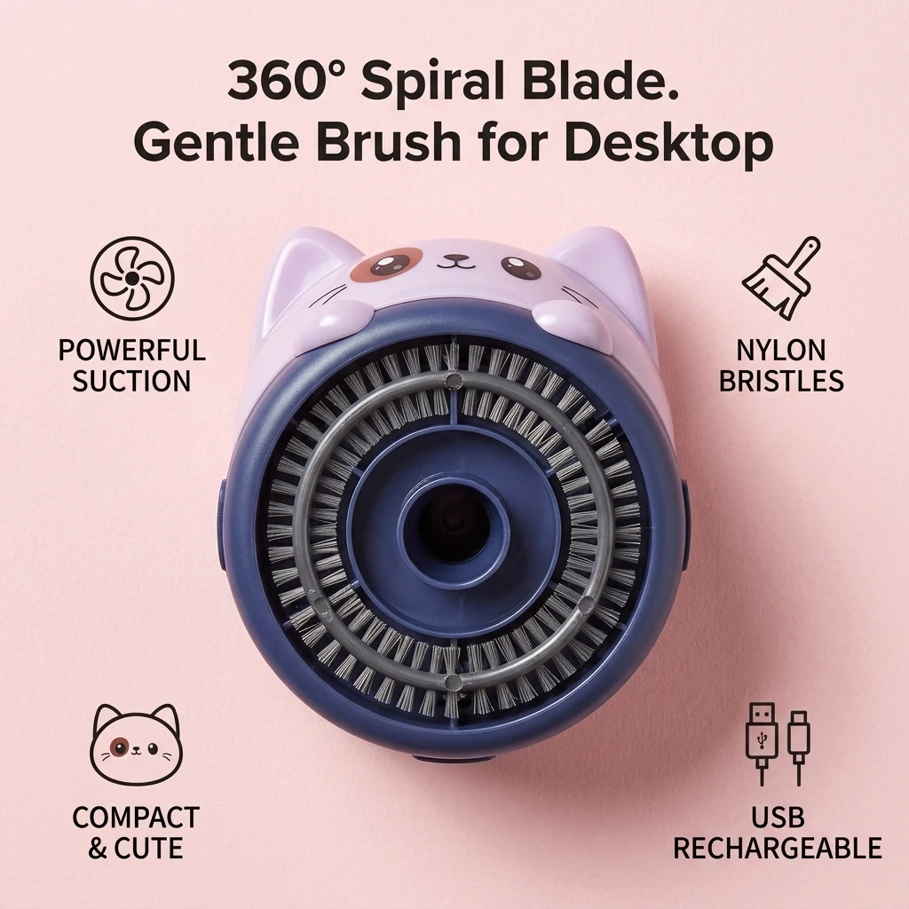 미니 무선 USB 충전식 데스크탑 진공 청소기, 귀여운 - Mini Desktop Vacuum Cleaner For Eraser Dust 리뷰 및 가격