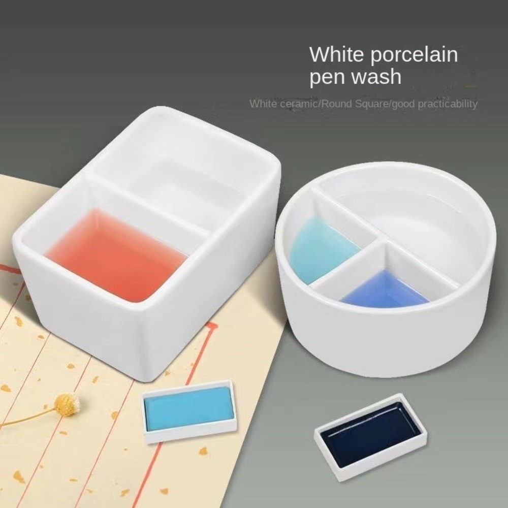 페인팅 도구 세라믹 세척 팔레트 세라믹 화이트 수채화  - Writing Tools 리뷰 및 가격