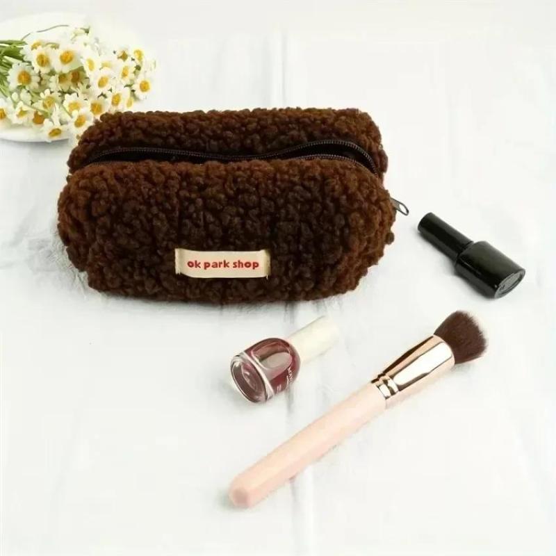 양털 플러시 보관 가방 심플한 미적 디자인 대용량 메이 - Aesthetic Large Pencil Case Pouch 리뷰 및 가격