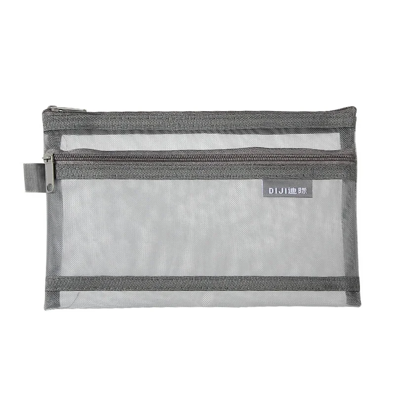 A6 투명 나일론 메쉬 문구 가방 이중 레이어 대용량  - Clear Mesh Pencil Pouch For Exam 리뷰 및 가격