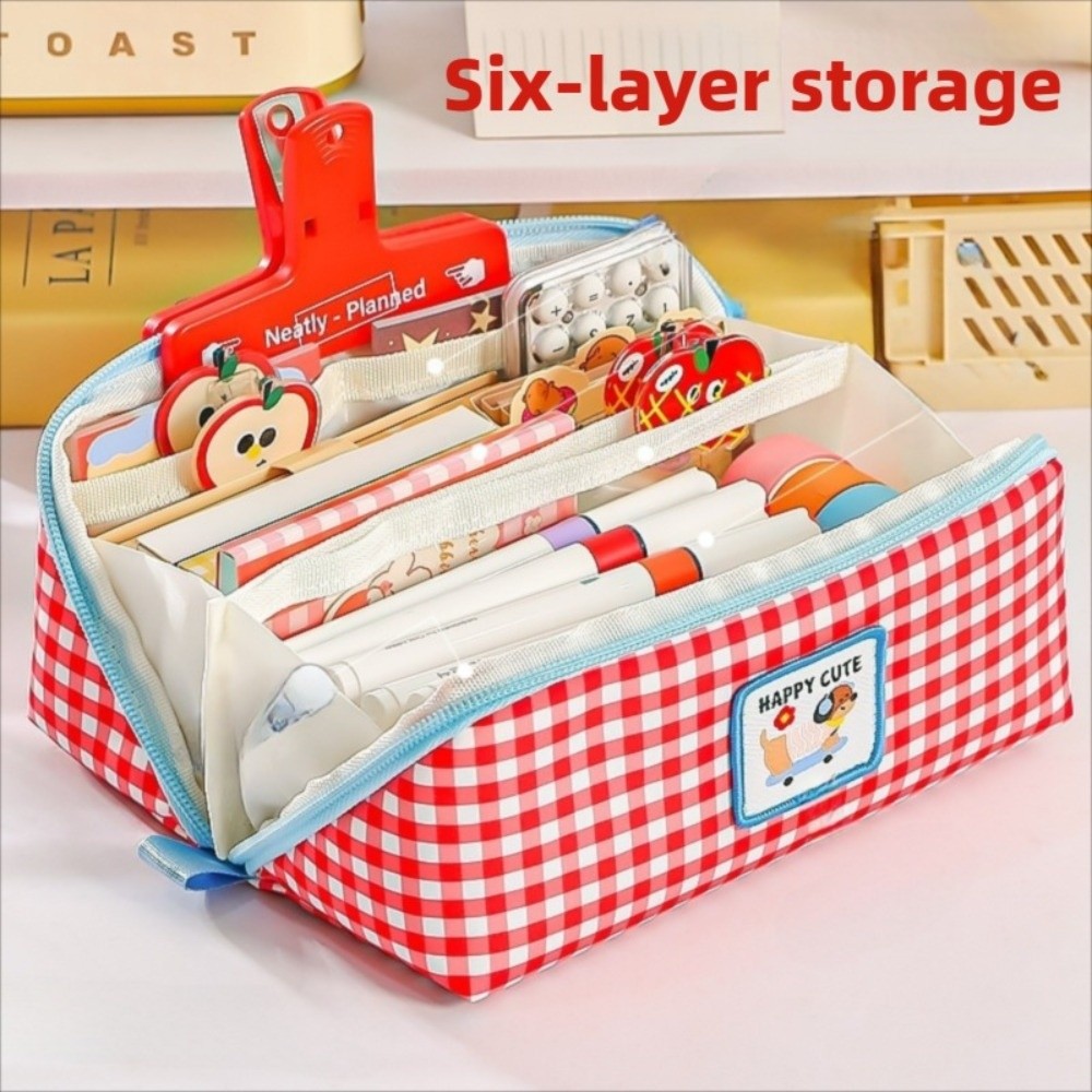 한국 스타일 프리즘 필통 대용량 미적 감각의 그리드 문 - Aesthetic Large Pencil Case Pouch 리뷰 및 가격