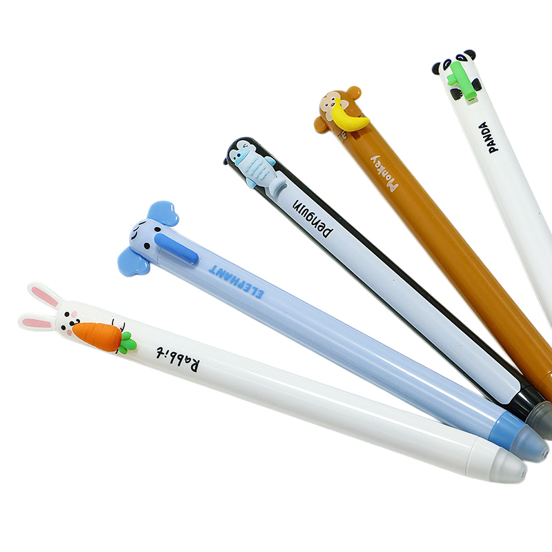 6팩 귀여운 만화 동물 모양 접이식 지워지는 젤 펜,  - Retractable Eraser Pen Click 리뷰 및 가격