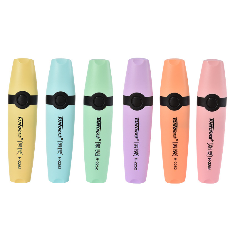 6 개/대 형광펜 파스텔 색상 치즐 팁 마커 펜 플랫  - Pastel Highlighter Set Double Ended 리뷰 및 가격