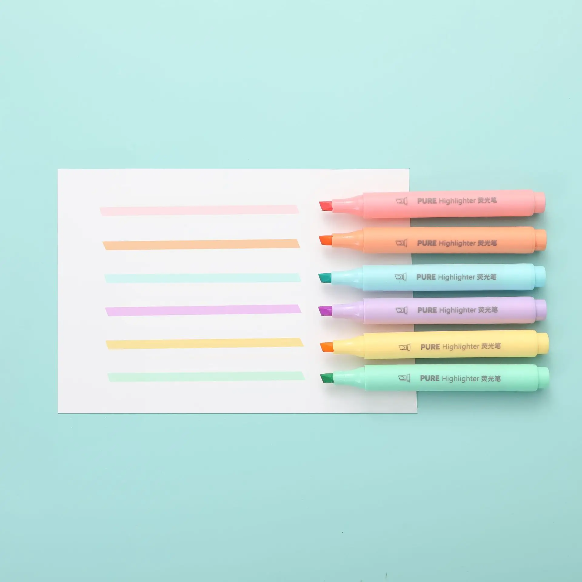 6 개/대 파스텔 컬러 마카롱 형광펜 마커 펜 형광펜  - Pastel Highlighter Set Double Ended 리뷰 및 가격