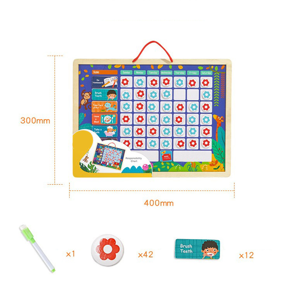 어린이용 교육용 자석 책임감 훈련표, 긍정적인 행동 기 - Kids Magnetic Reward Chart Board 리뷰 및 가격
